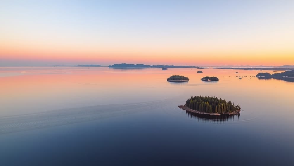 Sveriges största sjö Vänern och dess faktiska storlek
